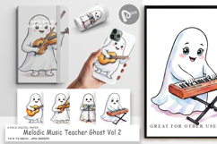 Music Teacher Ghost Digital Paper Product Image 1
