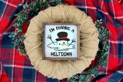 Funny Snowman SVG | Melting Snowman Cut file Product Image 3