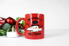 Funny Snowman SVG | Melting Snowman Cut file Product Image 4