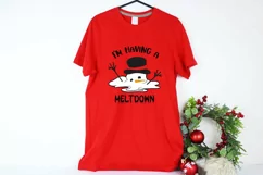 Funny Snowman SVG | Melting Snowman Cut file Product Image 2