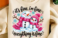 Meltdown Snowman Christmas Sublimation, Funny Christmas PNG Product Image 2