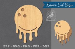 Melted Bowlingball Laser Cut Decoration Product Image 1