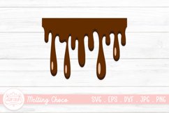 Chocolate Dripping SVG | Melting Drip Chocolate Clipart Product Image 1