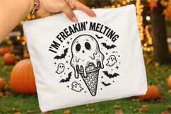 Melting Ghost Ice Cream,Spooky Halloween SVG Design Product Image 2