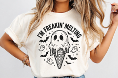 Melting Ghost Ice Cream,Spooky Halloween SVG Design Product Image 3