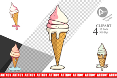 Melty Ice Cream Clipart Product Image 1