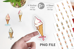 Melty Ice Cream Sticker Product Image 1
