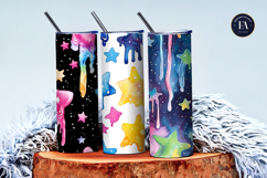 Melting Stars Like Dripping Paint Handmade Watercolor DP Product Image 3
