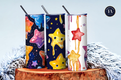 Melting Stars Like Dripping Paint Handmade Watercolor DP Product Image 3