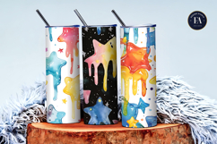Melting Stars Like Dripping Paint Handmade Watercolor DP Product Image 3