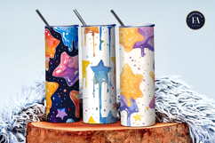Melting Stars Like Dripping Paint Handmade Watercolor DP Product Image 3
