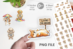 Melting Summer Dog Sarcastic Sticker Product Image 1