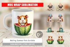Melting Summer Pets Mug Wrap Product Image 1