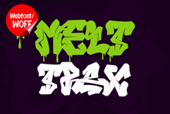 Melttrax | Wild Dripping Graffiti Webfont for Urban Street Product Image 1