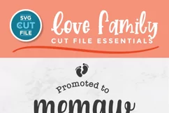 Promoted to Memaw svg - this sweet Memaw SVG file is perfect for creating an adorable Memaw shirt or tote bag!
