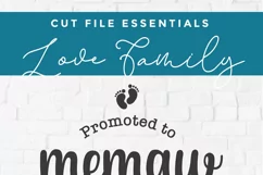 Promoted to Memaw svg - this sweet Memaw SVG file is perfect for creating an adorable Memaw shirt or tote bag with your Silhouette cutting machine