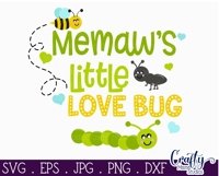 Memaw's Little Love Bug | Memaw Love Svg File Product Image 2