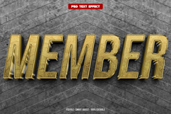 Member 3D editable text effect Product Image 1