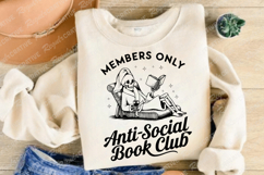 Members Only Anti Social Book Club SVG Design Product Image 2
