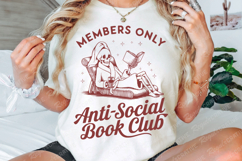 Members Only Anti Social Book Club SVG Design Product Image 3