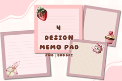 Kawaii memo pad printable sticky notes Product Image 1