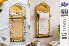 Roll Note Holder Laser Cut | Memo Grocery List Holder | CNC Product Image 1