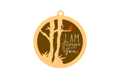 Memorial Cardinal Ornament Laser Cut Ornament Product Image 2