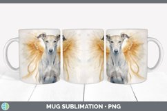 GorgeousAngel Wings Greyhounds Mug Wrap design.