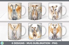 Bundle of six Angel Wings Greyhounds Mug Wrap designs.