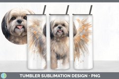 GorgeousAngel Wings Lhasa Apsos Tumbler design.