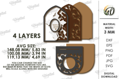 3D Memorial Candle Holder Laser Cut. Personalized SVG Product Image 2