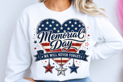 Memorial day png, patriotic heart design Product Image 1