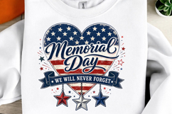 Memorial day png, patriotic heart design Product Image 2