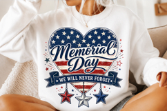 Memorial day png, patriotic heart design Product Image 3