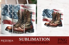 Memorial day sublimation design being used as a 20 oz tumbler wrap print