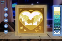 Memorial Dog Shiba Inu Layered Papercut Product Image 3