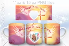 Memorial mug Png, photo Frame mug template Product Image 1