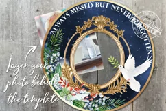 Memorial Christmas ornament, photo frame christmas template Product Image 2