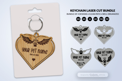 Memorial Pet Heart Keychain Laser Cut Product Image 2