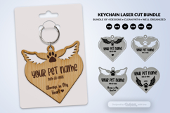 Memorial Pet Heart Keychain Laser Cut Product Image 4