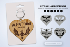 Memorial Pet Heart Keychain Laser Cut Product Image 5