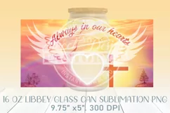 Memorial 16 oz libbey can glass, photo frame glass can Product Image 3