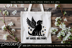 My Angel Has Paws SVG for Cricut Memorial Sign SVG Cut File Product Image 6