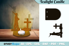 Memorial Soldier Tealight Candle Holder Lasercut Product Image 1