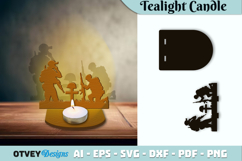 Memorial Soldier Tealight Candle Holder Lasercut Product Image 1