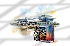 travel, airport, airplane, luggage, suitcase, vacation, tourism, journey, adventure, flight, travel concept, watercolor illustration, digital art, memories, tumbler, sublimation, sea, vacation, beach, palm, ocean, summer, money, rest, 