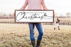 Farmhouse Christmas Sign SVG - Magic and Memories Product Image 3