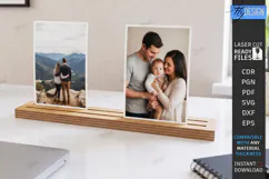 Memory Shelf Photo Holder Laser Cut | Photo Display Stand Product Image 1