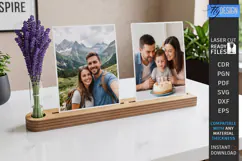 Memory Shelf Photo Holder Laser Cut | Photo Display Stand Product Image 1