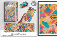 Digital Paper Memphis Watercolor Product Image 1